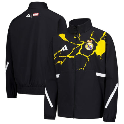 Real Madrid x Marvel Youth Anthem Full-Zip Jacket - Black | Adidas for sale