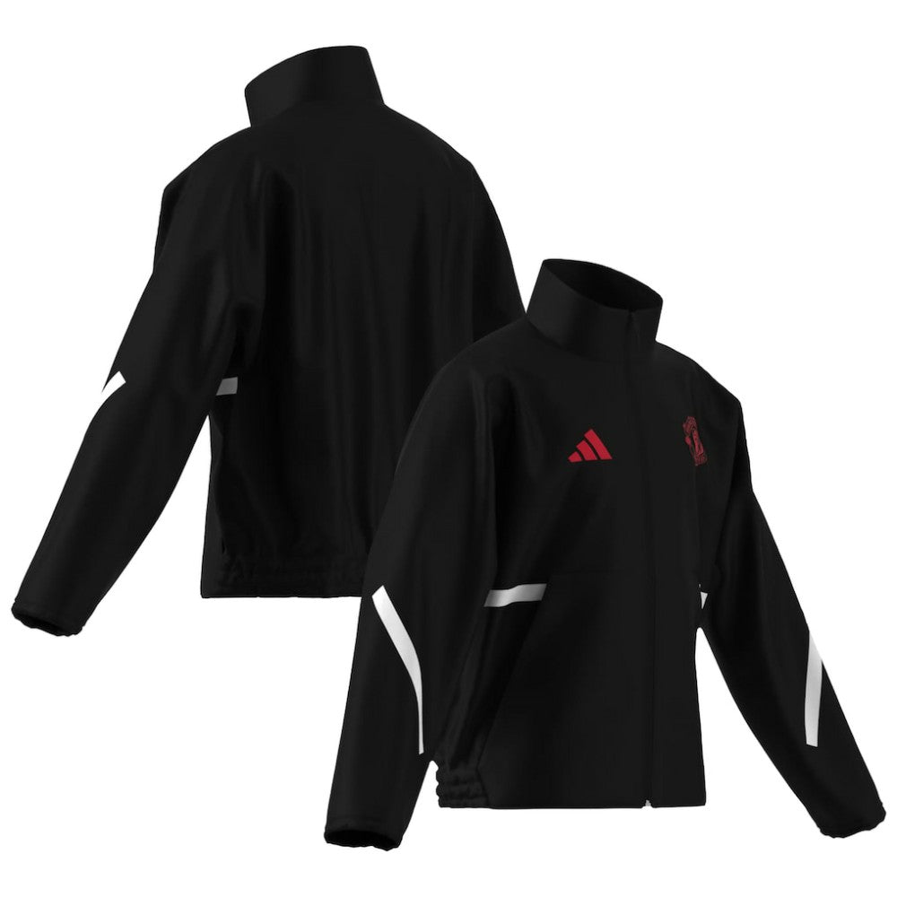 Manchester United Youth 2025/26 Club Anthem Full-Zip Jacket - Black | Adidas for sale
