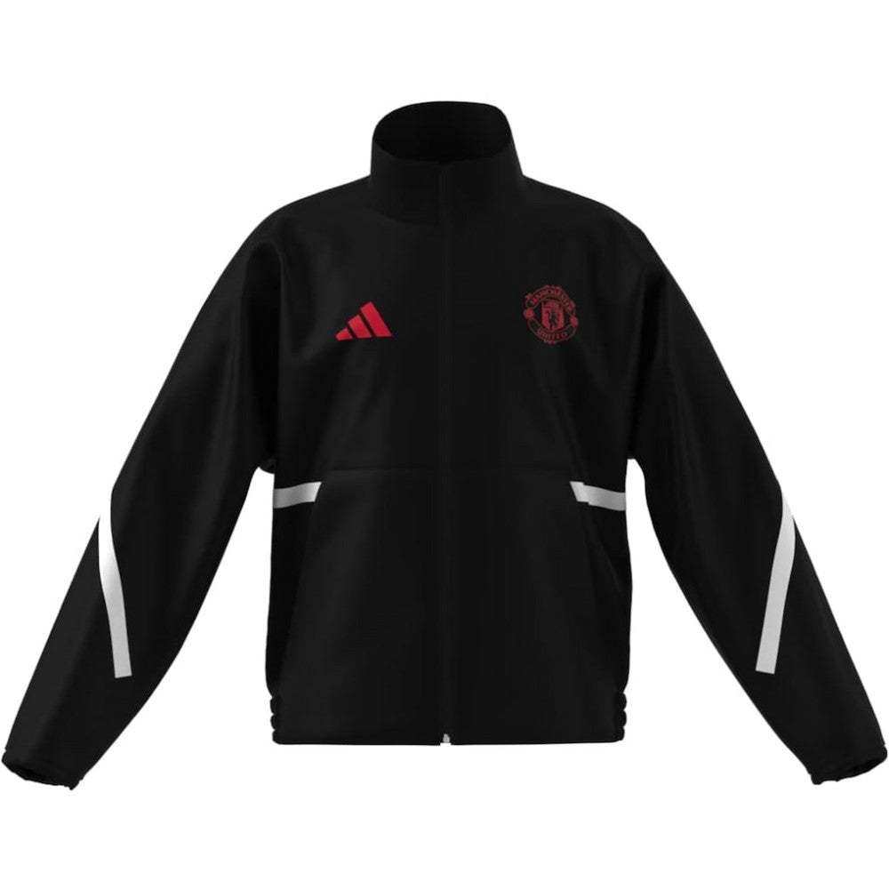 Manchester United Youth 2025/26 Club Anthem Full-Zip Jacket - Black | Adidas for sale