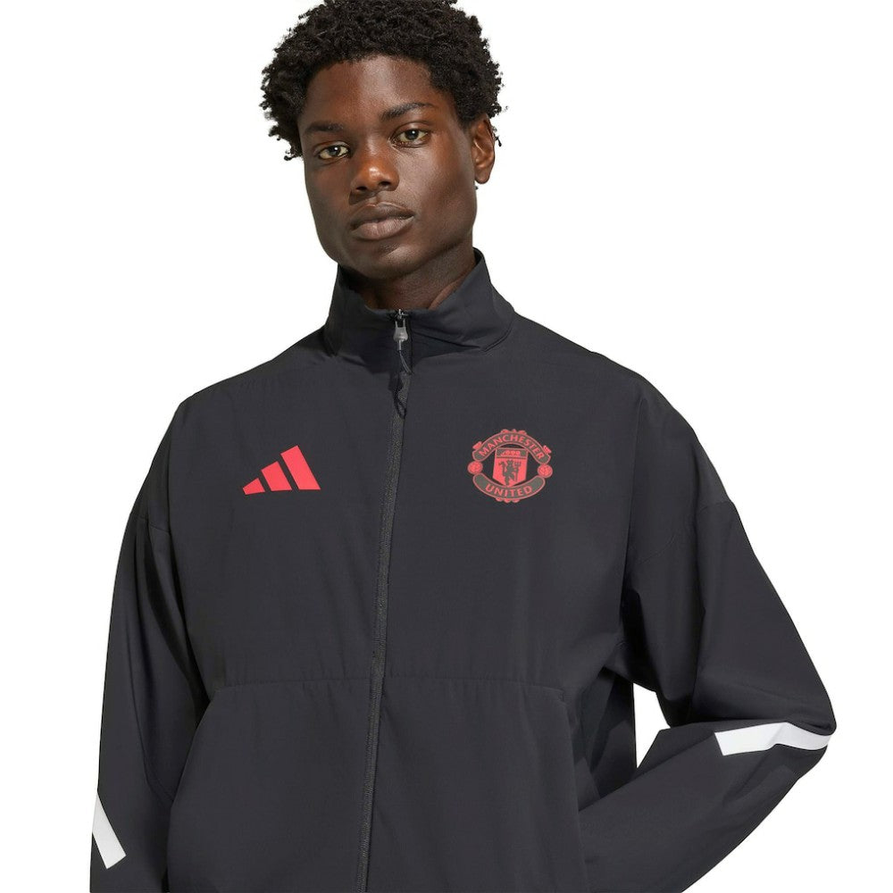 Manchester United 2025/26 Club Anthem Full-Zip Jacket - Black | Adidas on sale