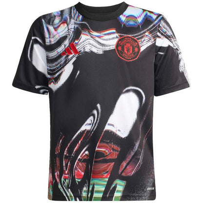Manchester United Youth 2025/26 Pre-Match Training Jersey - Black | Adidas for sale