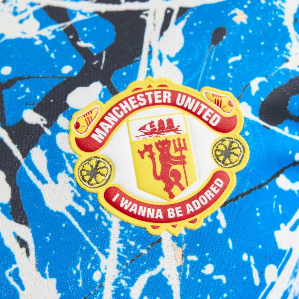 Manchester United X Stone Roses Long Sleeve Replica Jersey - Blue | Adidas online