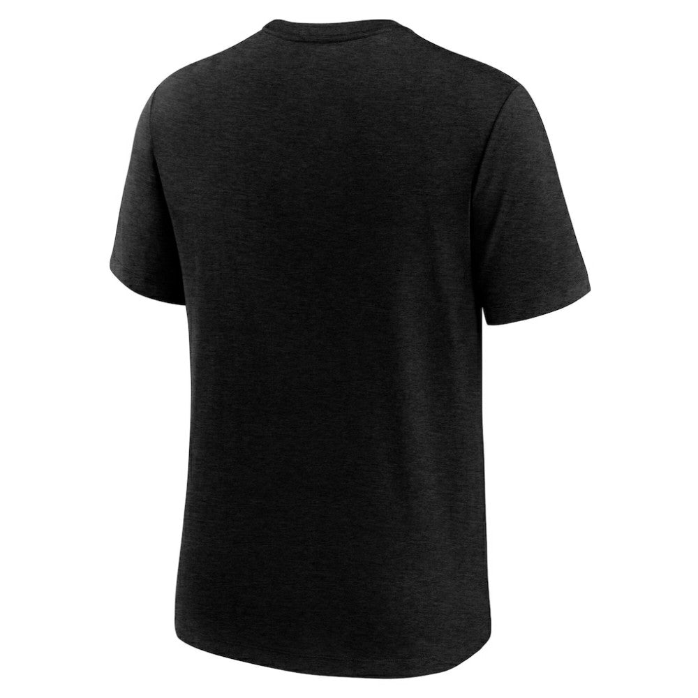 Chicago Cubs Wordmark Tri-Blend T-Shirt - Heather Black | Nike