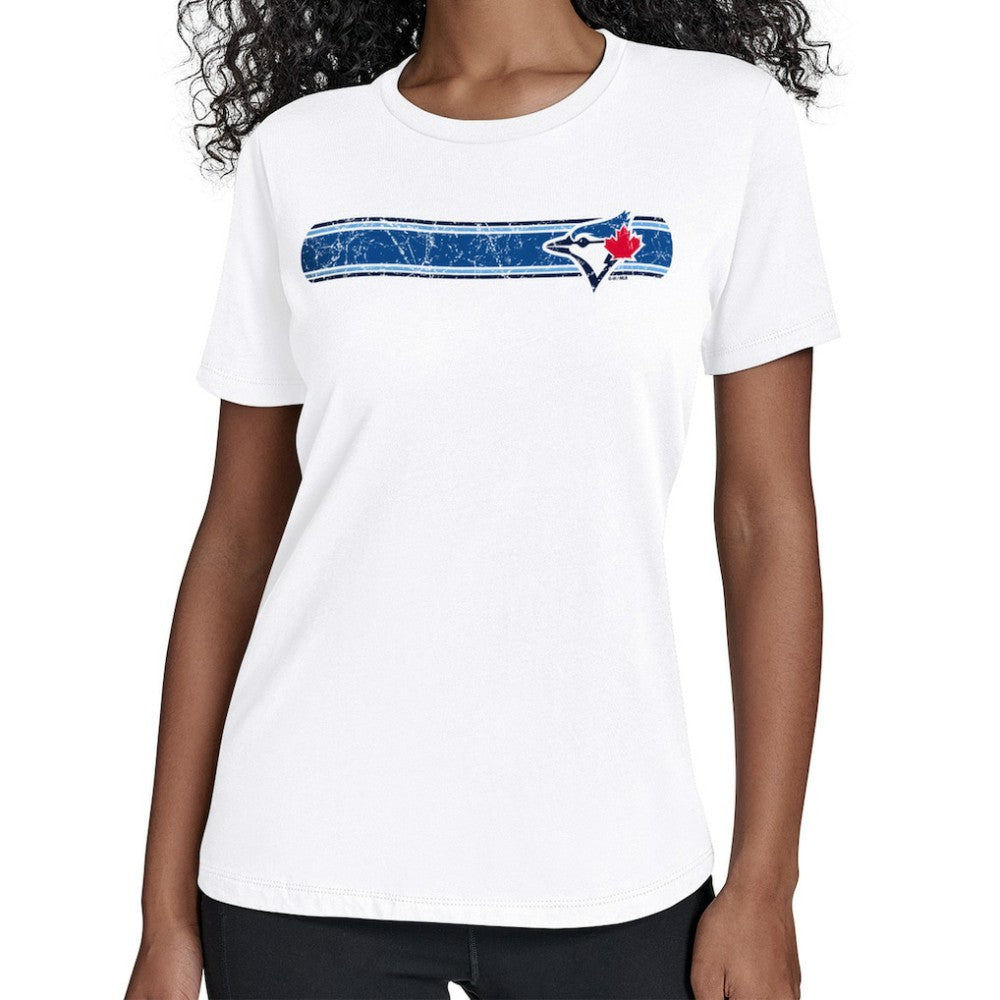 Toronto Blue Jays Starter Women's Team Stripe T-Shirt - White