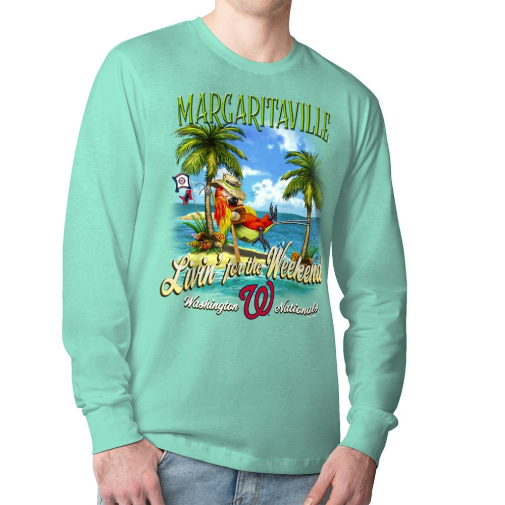 Washington Nationals Margaritaville Livin' for the Weekend Long Sleeve T-Shirt - Mint