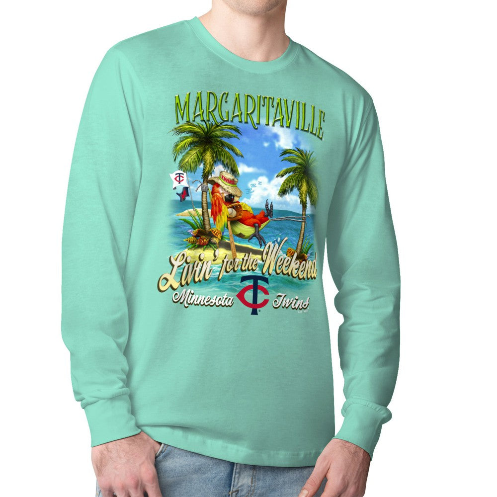 Minnesota Twins Margaritaville Livin' for the Weekend Long Sleeve T-Shirt - Mint