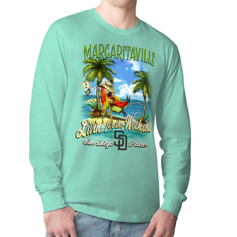 San Diego Padres Margaritaville Livin' for the Weekend Long Sleeve T-Shirt - Mint