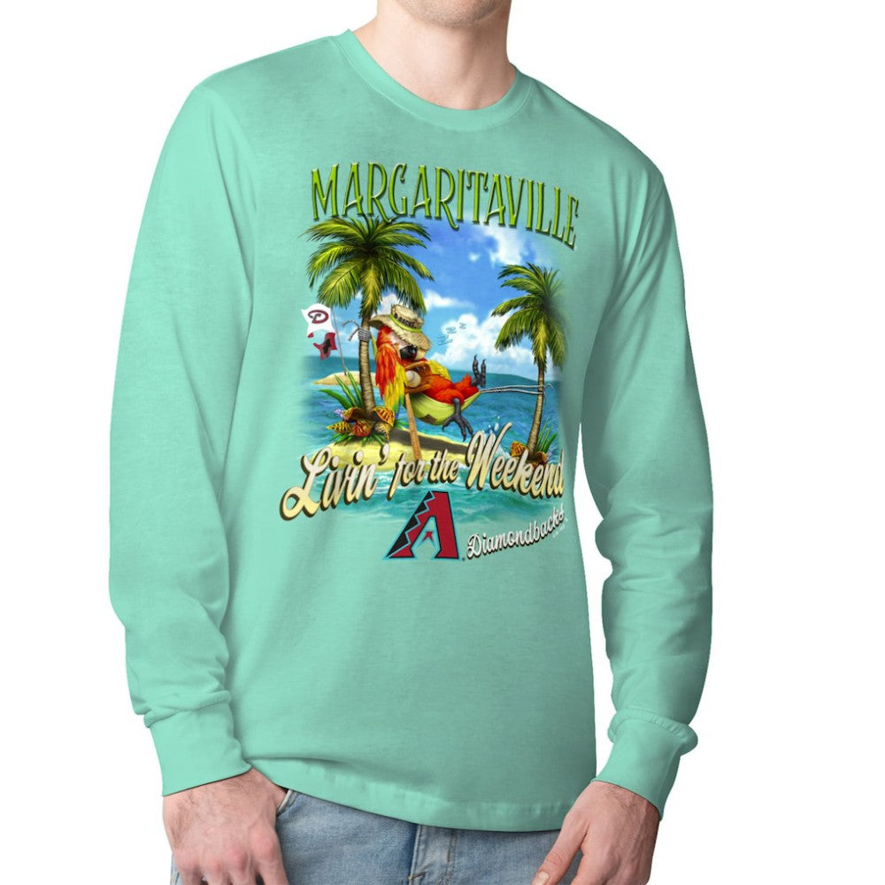 Arizona Diamondbacks Margaritaville Livin' for the Weekend Long Sleeve T-Shirt - Mint