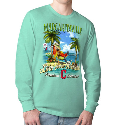 Cleveland Guardians Margaritaville Livin' for the Weekend Long Sleeve T-Shirt - Mint