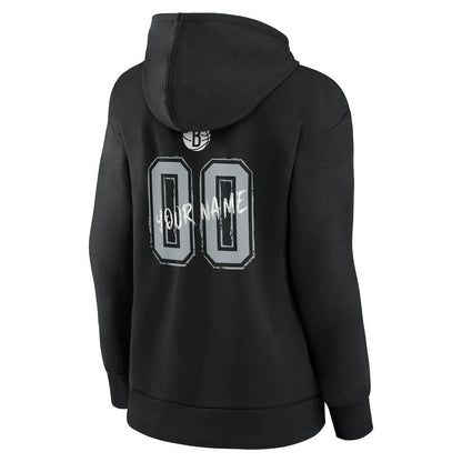 Brooklyn Nets Women's Hustle Custom Pullover Hoodie - Black for sale