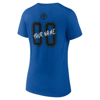 Dallas Mavericks Women's Hustle Custom V-Neck T-Shirt sale - Blue shop