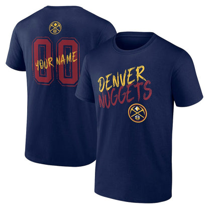 Denver Nuggets Hustle Custom T-Shirt sale - Navy on sale