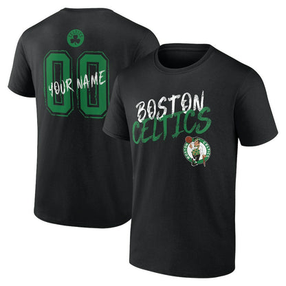 Boston Celtics Hustle Custom T-Shirt - Black cheap