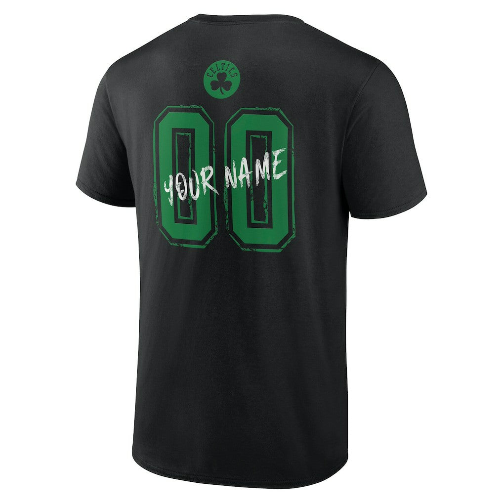 Boston Celtics Hustle Custom T-Shirt - Black cheap