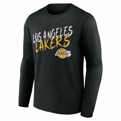 Los Angeles Lakers Hustle Custom Long Sleeve T-Shirt - Black cheap