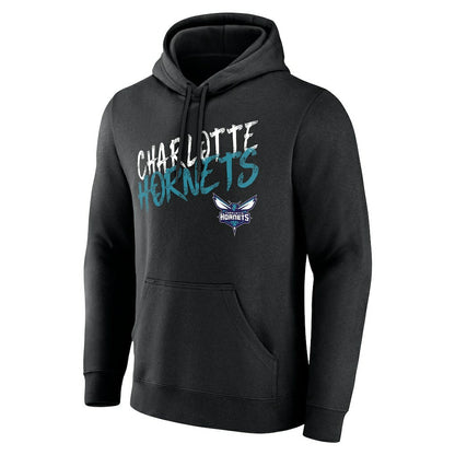 Charlotte Hornets Hustle Custom Pullover Hoodie - Black on sale