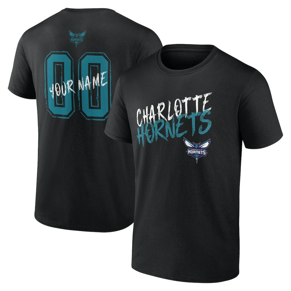 Charlotte Hornets Hustle Custom T-Shirt - Black shop
