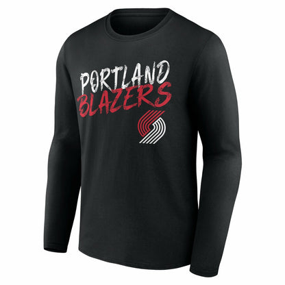 Portland Trail Blazers Hustle Custom Long Sleeve T-Shirt - Black for sale