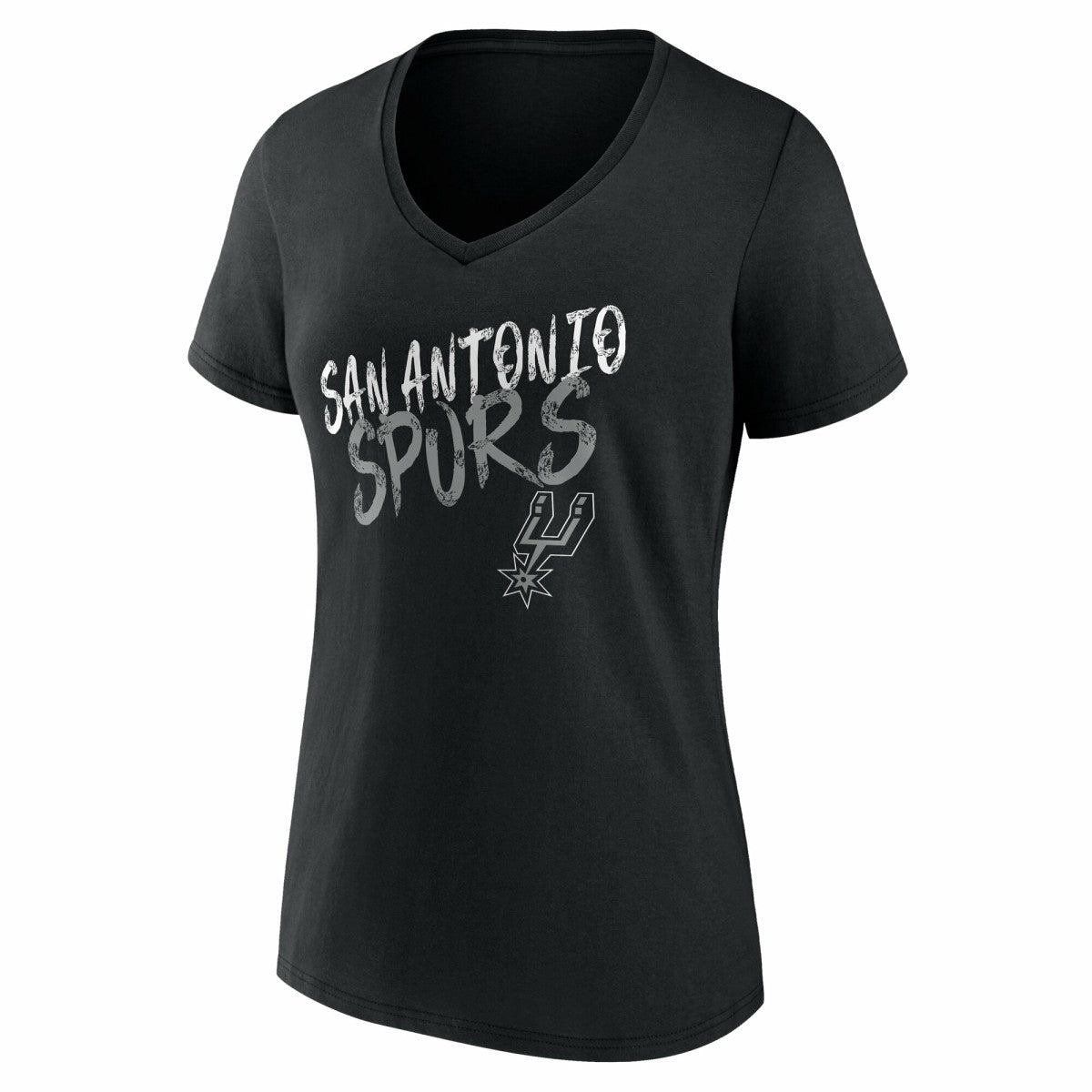 San Antonio Spurs Women's Hustle Custom V-Neck T-Shirt - Black discount
