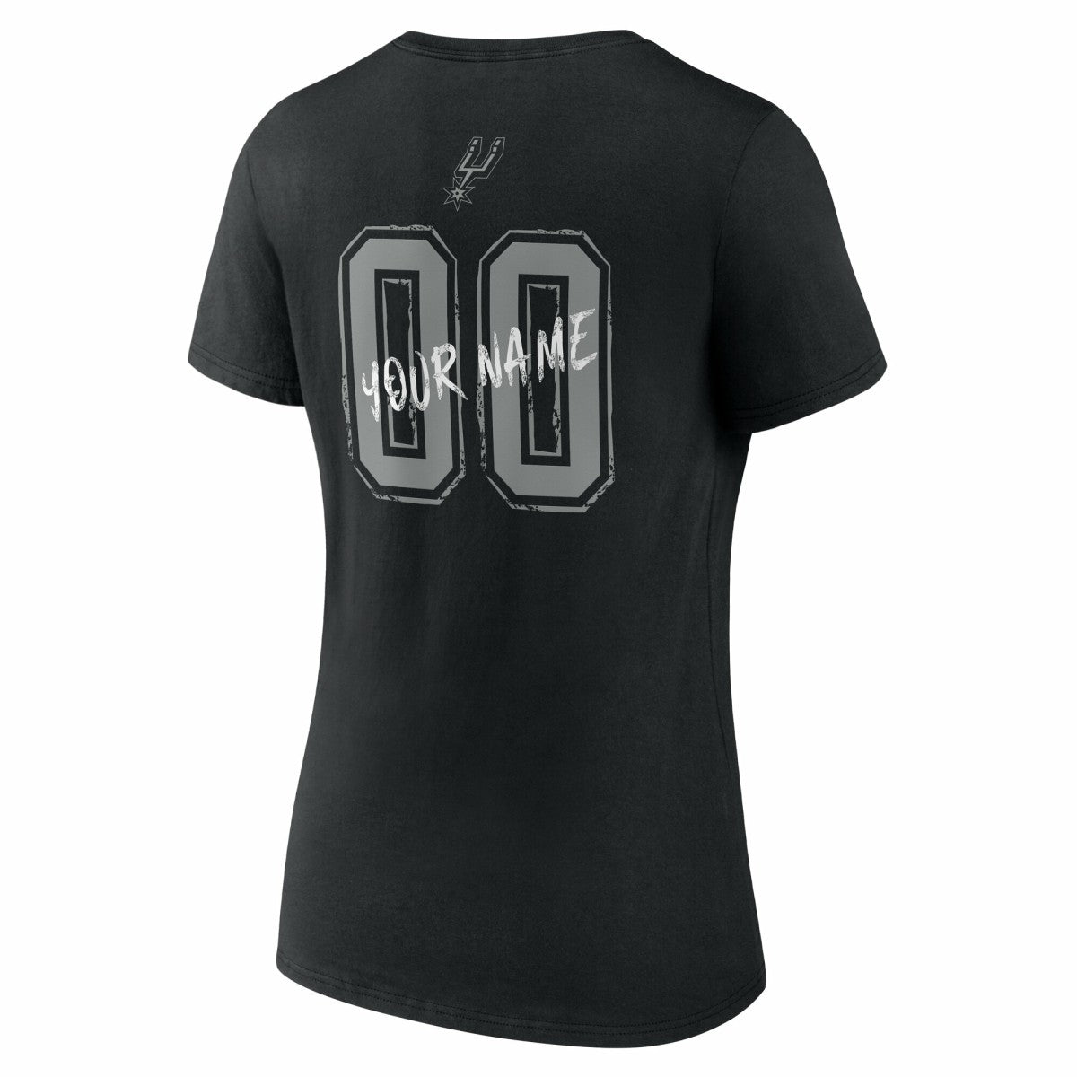 San Antonio Spurs Women's Hustle Custom V-Neck T-Shirt - Black discount