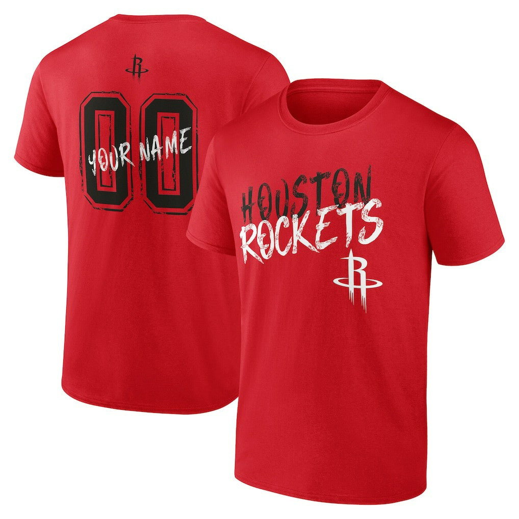 Houston Rockets Hustle Custom T-Shirt sale - Red discount