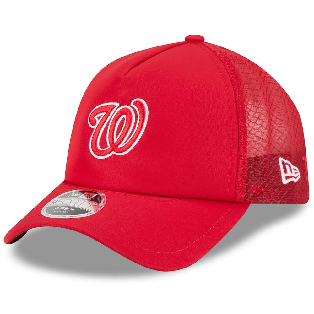 Washington Nationals 2026 Batting Practice Alternate Apex 9FORTY Adjustable Hat - Red | New Era
