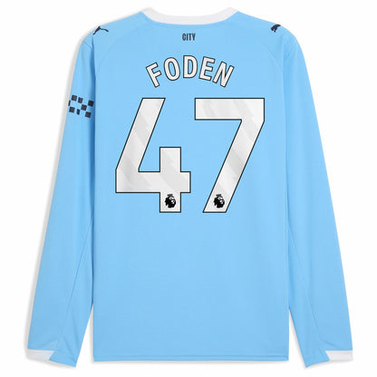 Phil Foden Manchester City 2025/26 Home Replica Long Sleeve Player Jersey - Sky Blue | Puma outlet