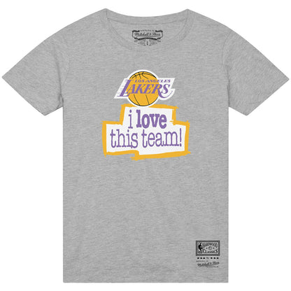 Los Angeles Lakers I Love This Team T-Shirt - Heather Gray | Mitchell & Ness sale
