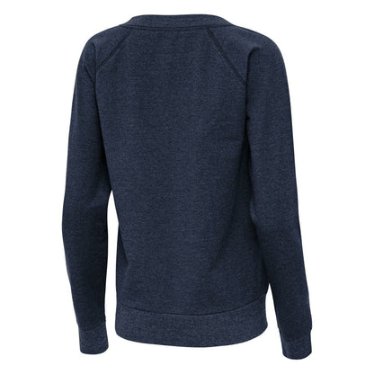 Houston Astros Antigua Women's Varsity Tri-Blend V-Neck Long Sleeve T-Shirt - Heather Navy