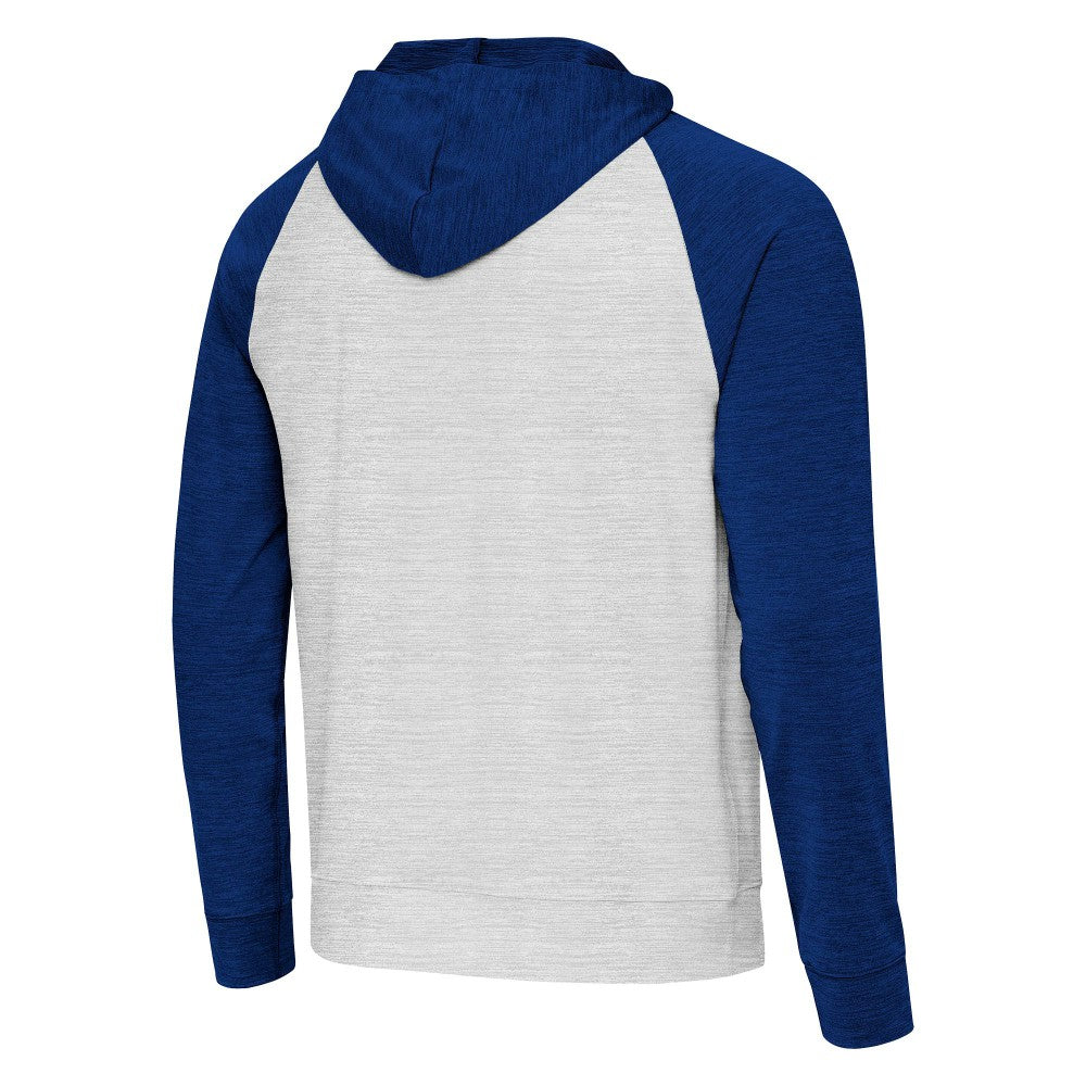 New York Mets Antigua Urgent Pullover Hoodie - Royal/Gray