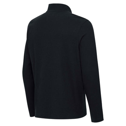 New York Mets Antigua Sync Tri-Blend Quarter-Zip Pullover - Heather Black