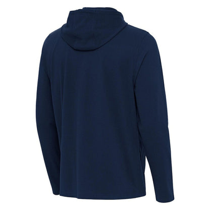 Washington Nationals Antigua Connected Quarter-Zip Pullover Hoodie - Navy
