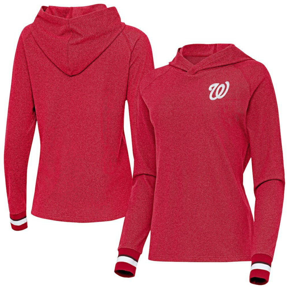 Washington Nationals Antigua Women's Trek Pullover Hoodie - Red