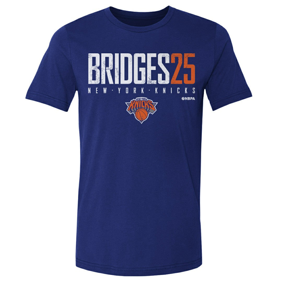 Mikal Bridges New York Knicks 500 Level Elite Player T-Shirt - Blue sale