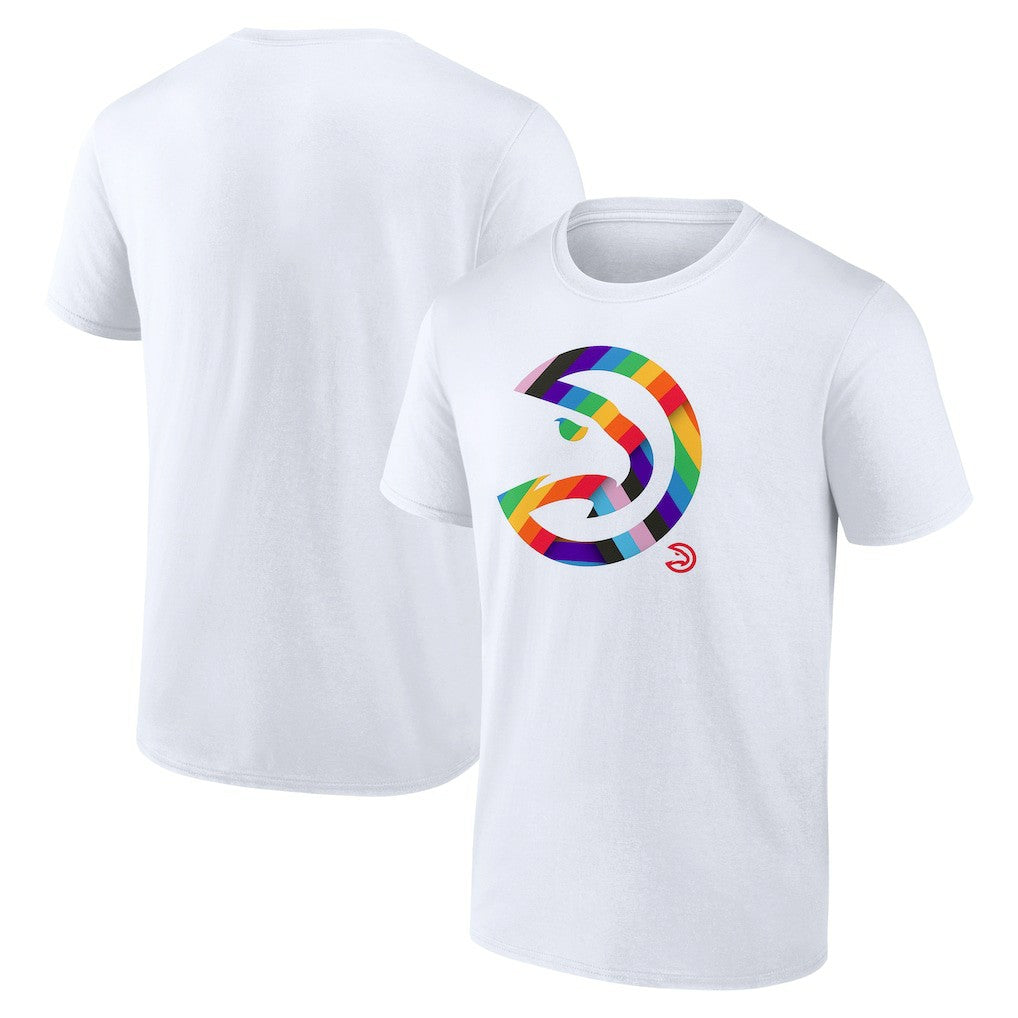 Atlanta Hawks Team Logo Pride T-Shirt - White outlet