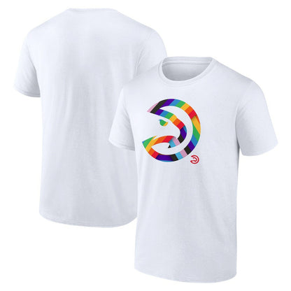 Atlanta Hawks Team Logo Pride T-Shirt - White outlet