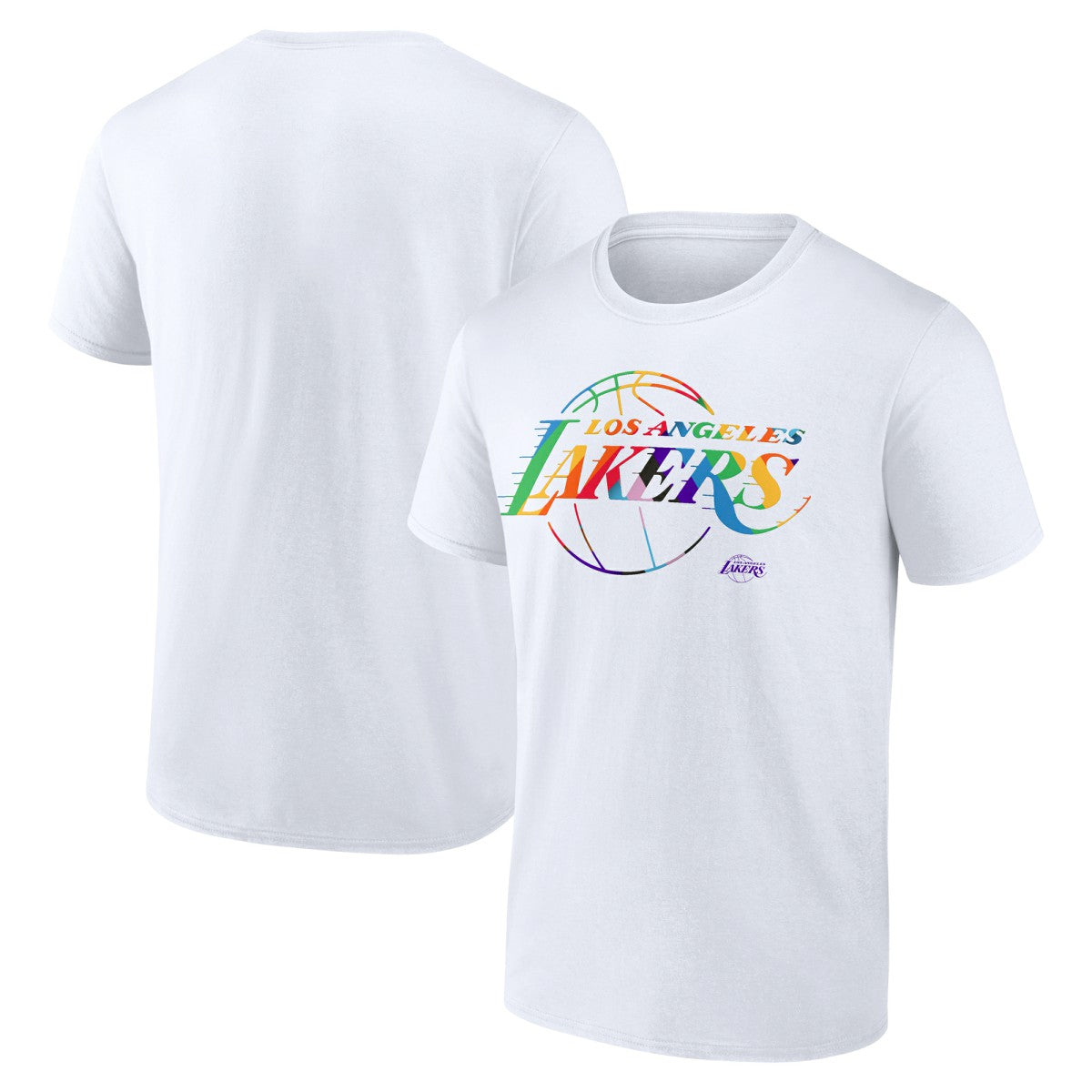 Los Angeles Lakers Team Logo Pride T-Shirt - White discount