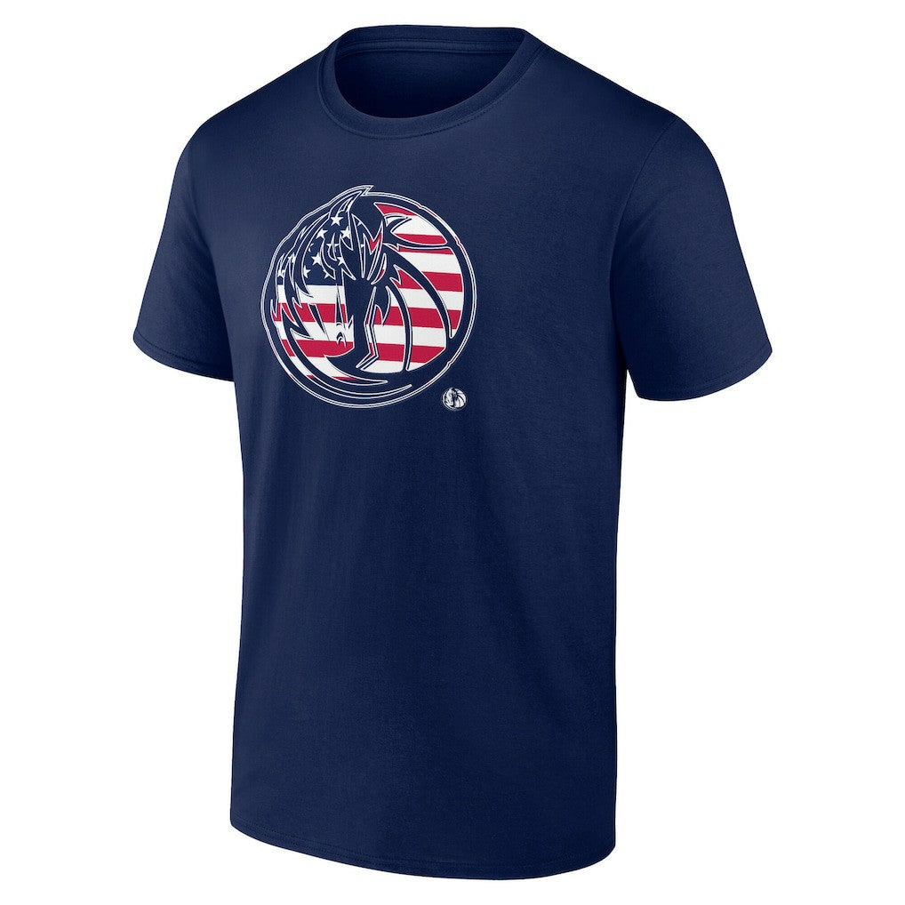Dallas Mavericks Flag Logo T-Shirt sale - Navy outlet