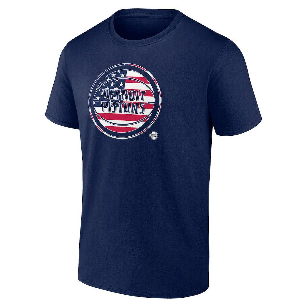 Detroit Pistons Flag Logo T-Shirt sale - Navy for sale