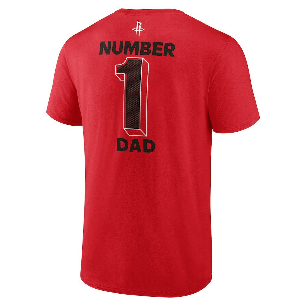 Houston Rockets #1 Dad Jersey T-Shirt - Red cheap