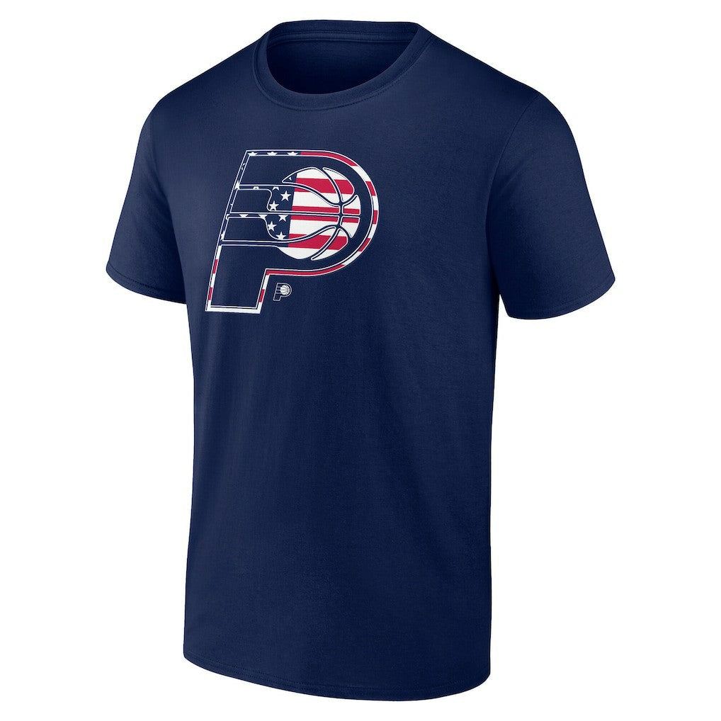 Indiana Pacers Flag Logo T-Shirt - Navy for sale