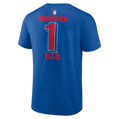Philadelphia 76ers #1 Dad Jersey T-Shirt - Royal on sale