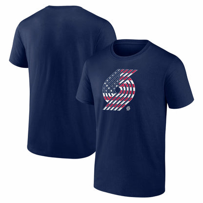 Portland Trail Blazers Flag Logo T-Shirt - Navy cheap