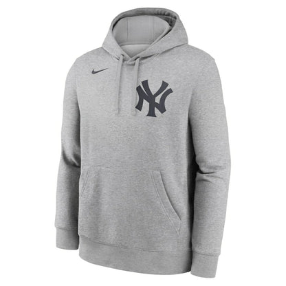 Derek Jeter New York Yankees Player Name & Number Club Fleece Pullover Hoodie - Heather Gray | Nike