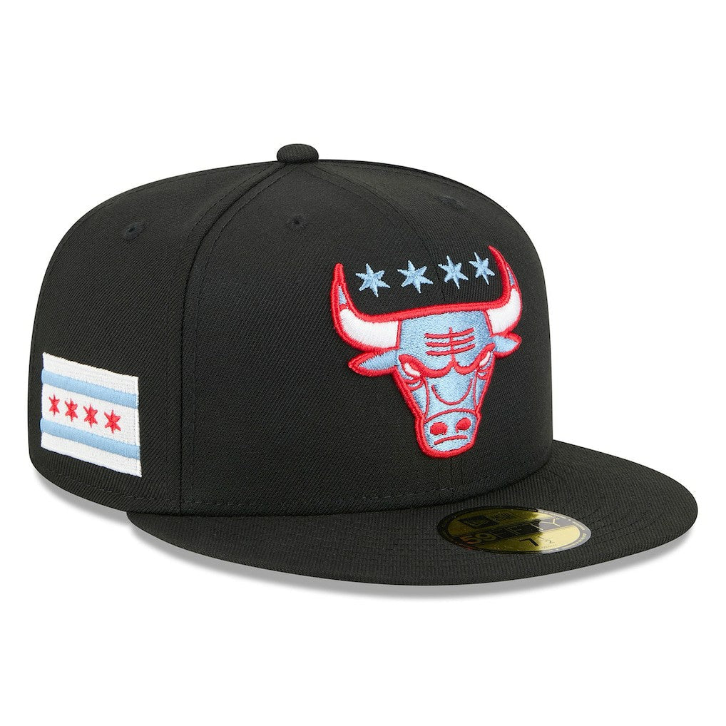 Chicago Bulls 2025/26 City Edition Alternate 59FIFTY Fitted Hat - Black | New Era sale
