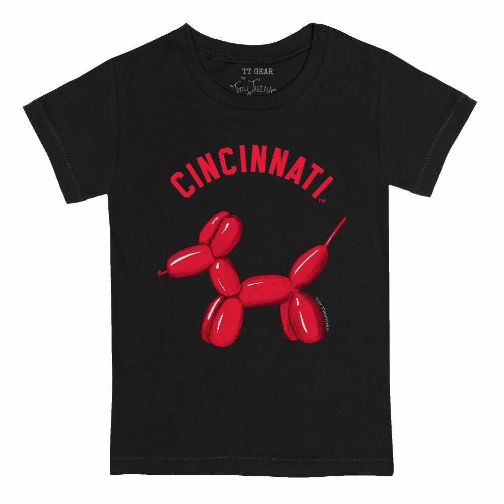 Cincinnati Reds Tiny Turnip Youth Balloon Dog T-Shirt - Black