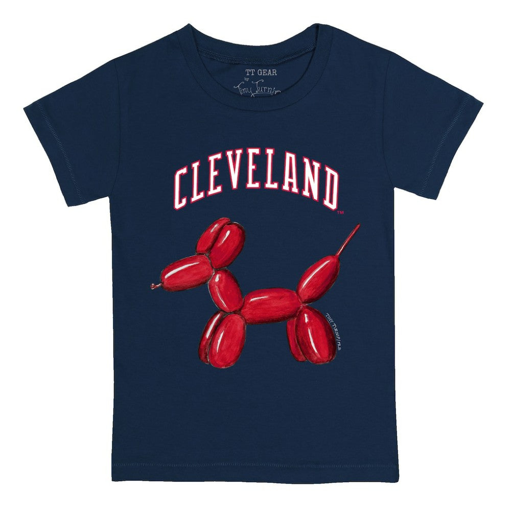 Cleveland Guardians Tiny Turnip Youth Balloon Dog T-Shirt - Navy
