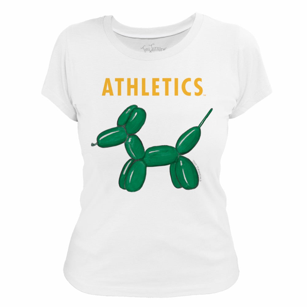 Athletics Tiny Turnip Women's Balloon Dog T-Shirt - White