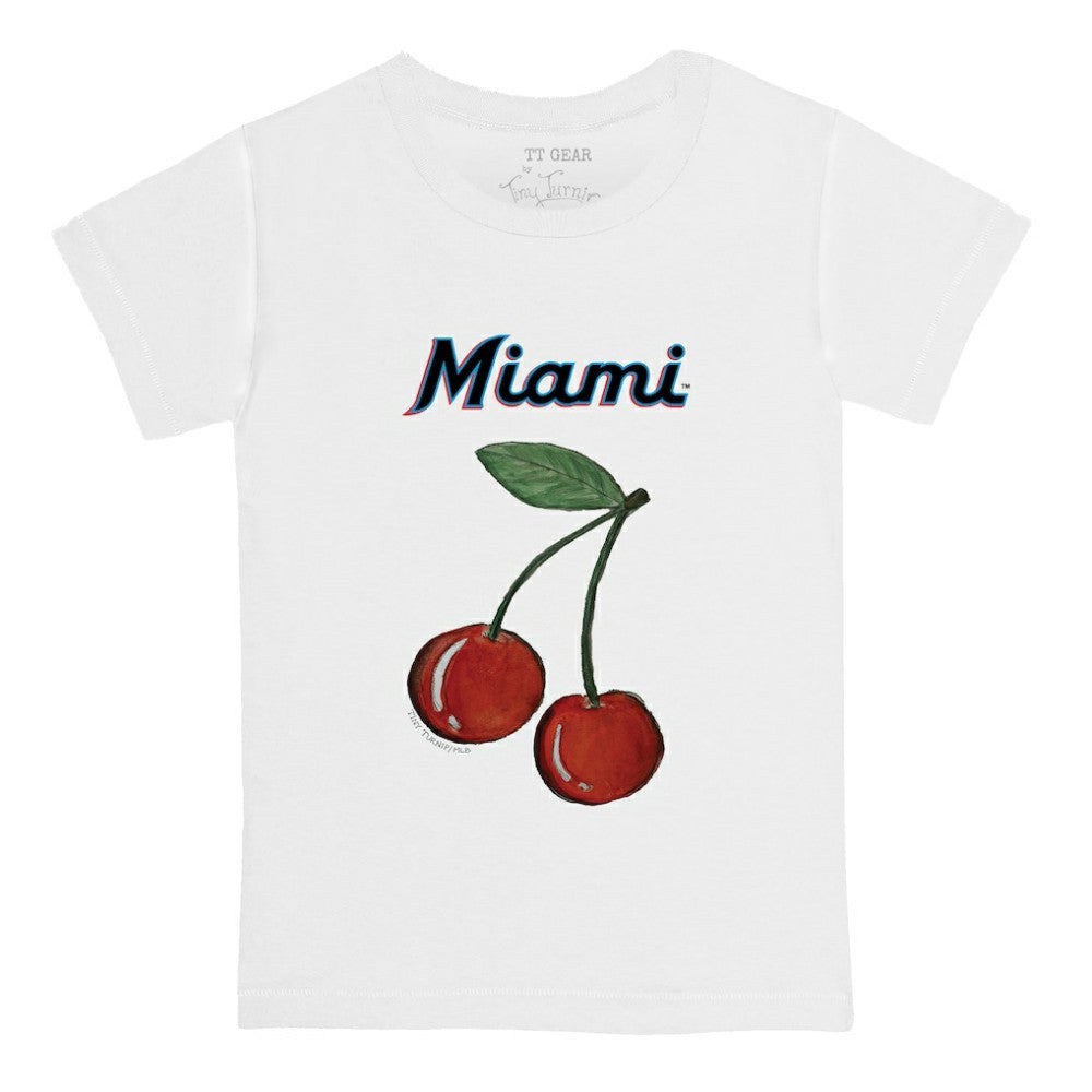 Miami Marlins Tiny Turnip  Youth Cherries T-Shirt - White