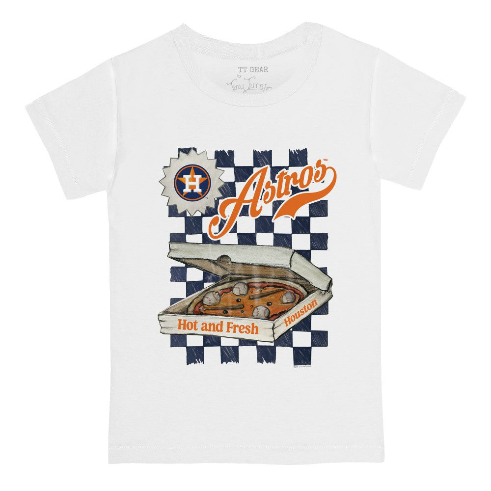 Houston Astros Tiny Turnip Youth Pizza T-Shirt - White
